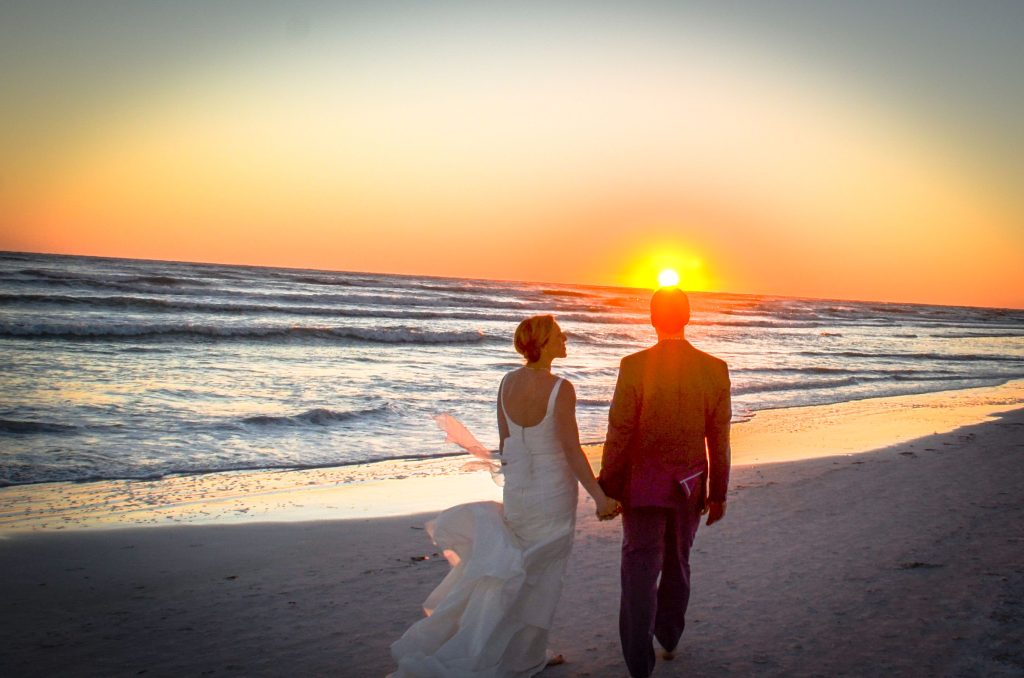 sunset wedding a beautiful wedding in st. george florida