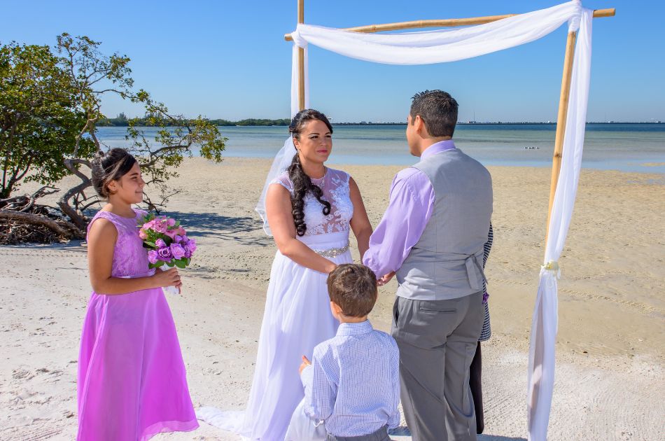 including children in wedding on Clearwater beach