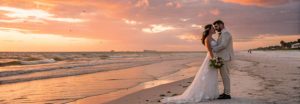 just married couple on Clearwater Beach