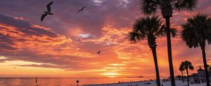 sunset ceremony on Clearwater beach Florida